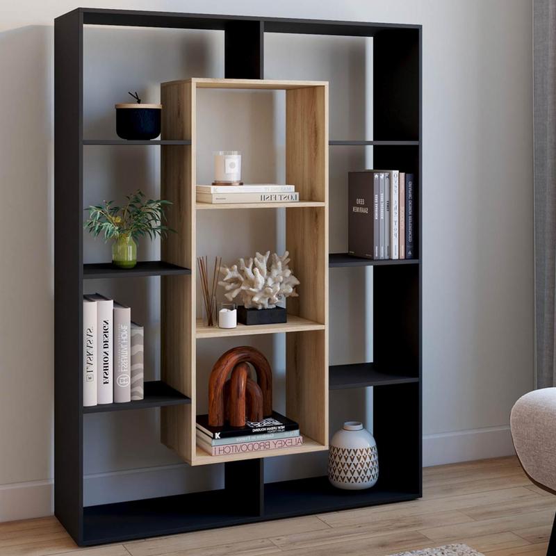TEMU Etagère avec 11 compartiments noir et 143 cm