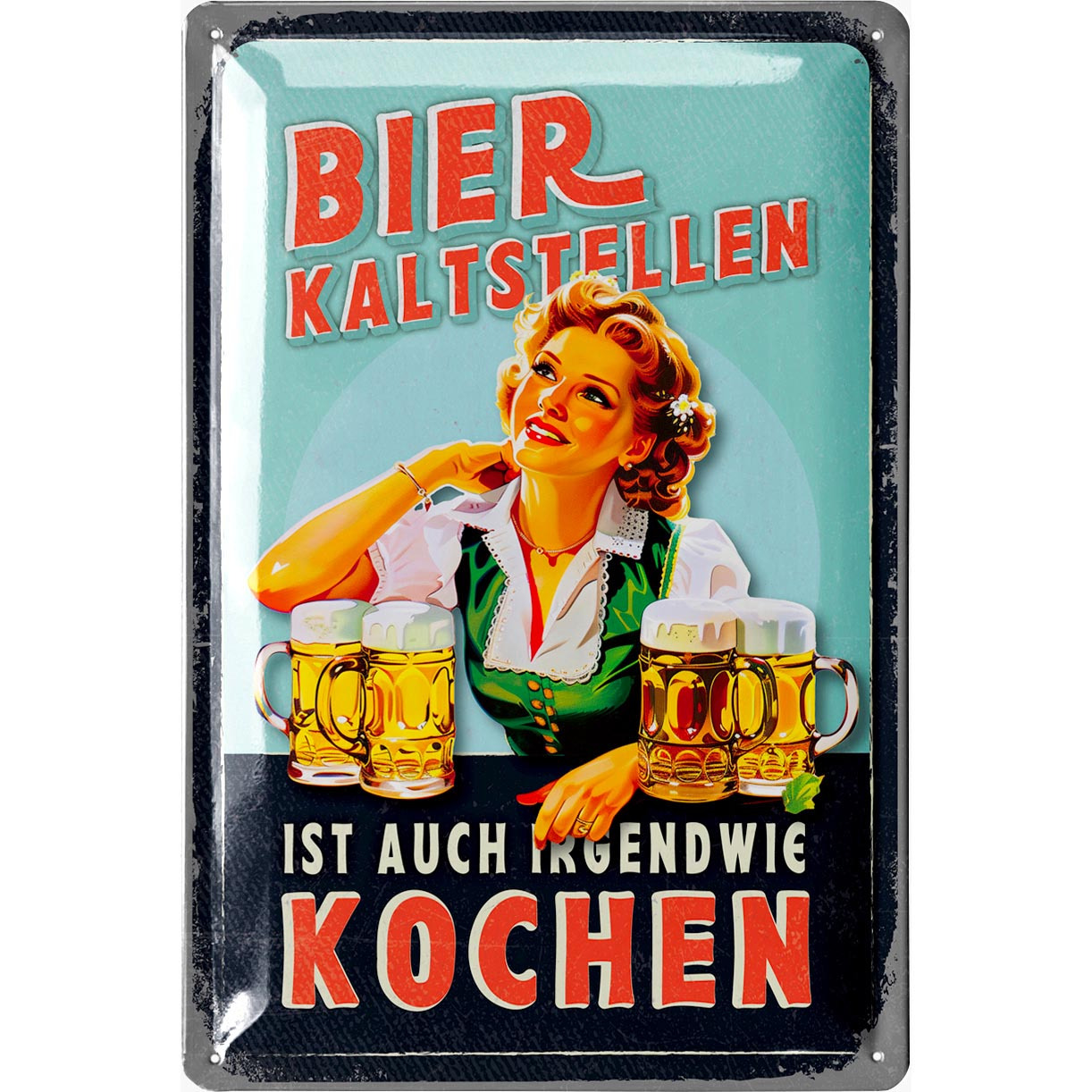 E-shop Retro Blechschild Bier- lustige Schilder mit Sprüchen Bar Dekoration für Partykeller, Kneipen Bardeko für , Geschenkidee für Papa zum Vatertag,