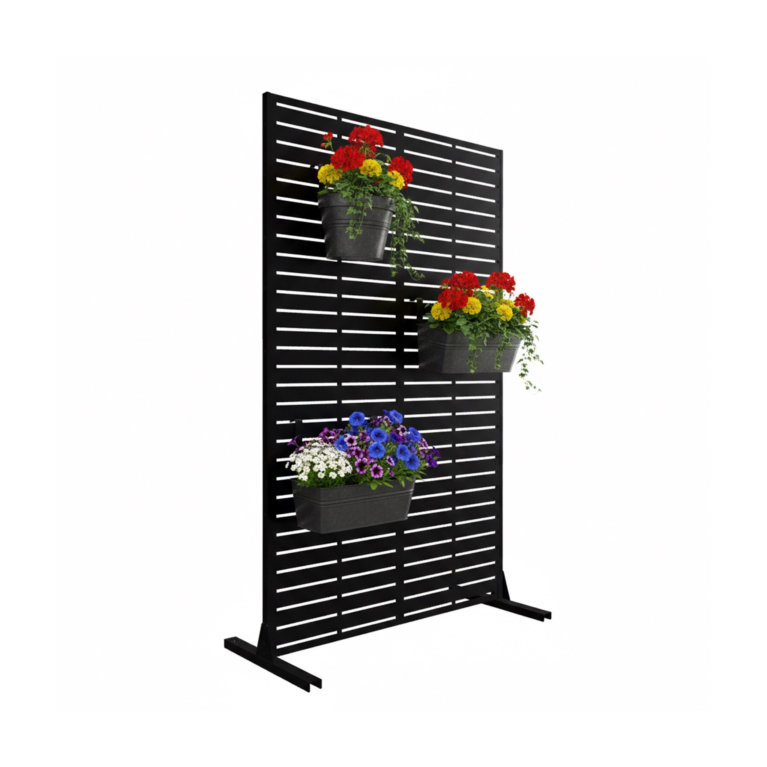 Screening '' In Black - (w)110 X (h)183 X (d)50 Cm