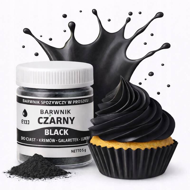 E-shop Lebensmittelechtes schwarzes Pulver für Kuchen, Gebäck und Eis