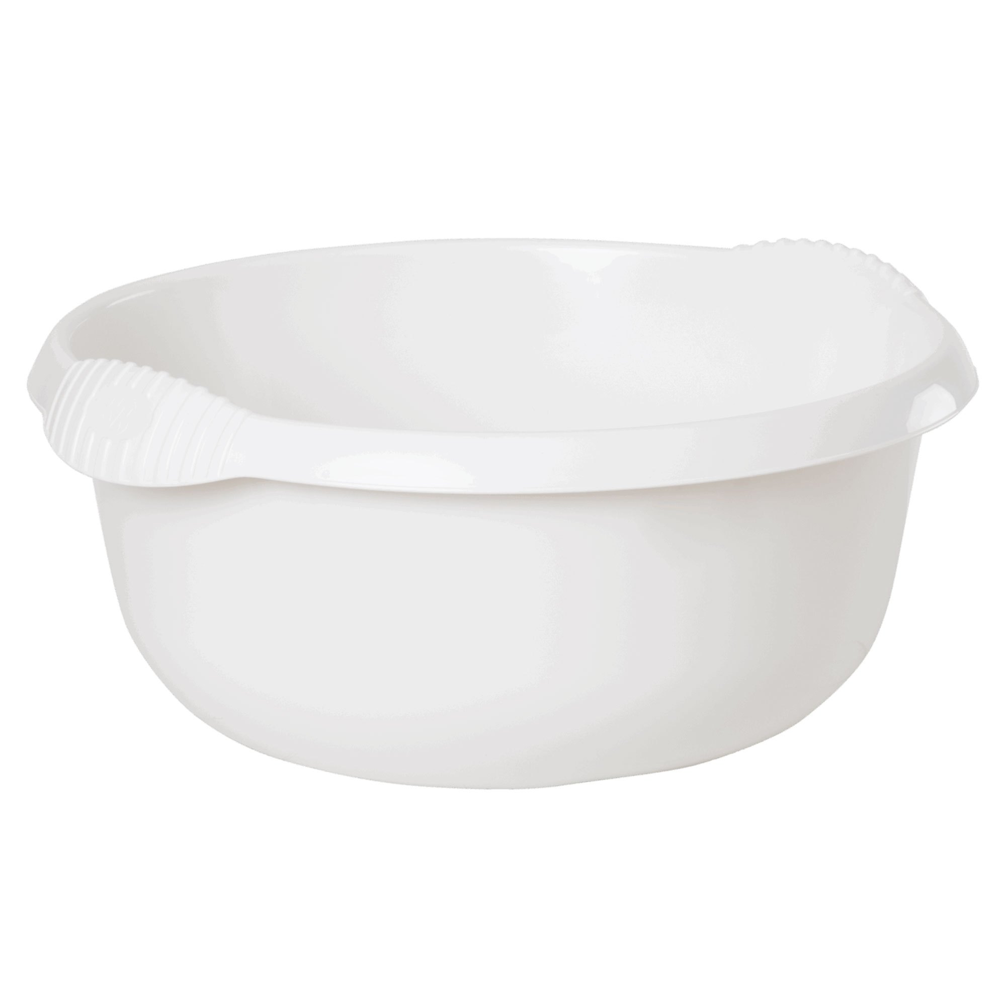 Image of 1 Piece Round White Bowl - 4.5 - 28 Cm - Washing Bowl, Dishwashing Bowl, Water Bowl, Plastic Sink Bowl, Household Bowl, Universal Kitchen Bowl, Nestable Care Bowl