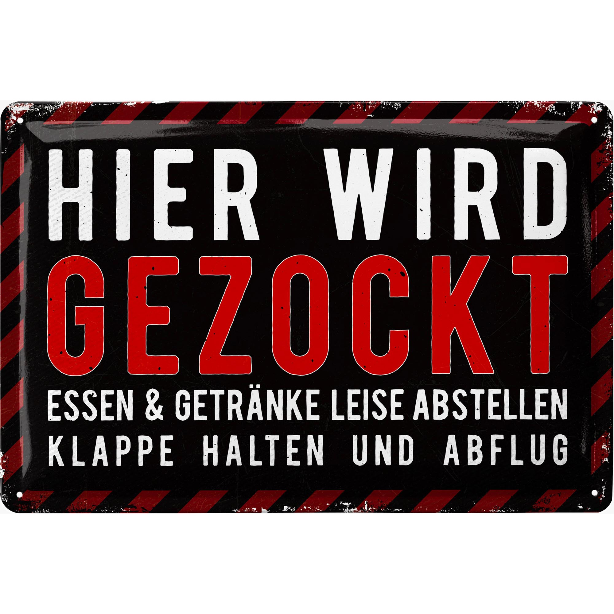 E-shop Retro Blechschild - Gaming Schild - WIRD GEZOCKT Türschild BITTE NICHT STÖREN - Gamer Geschenk - Gaming Zone - lustige Deko Jugendzimmer für -