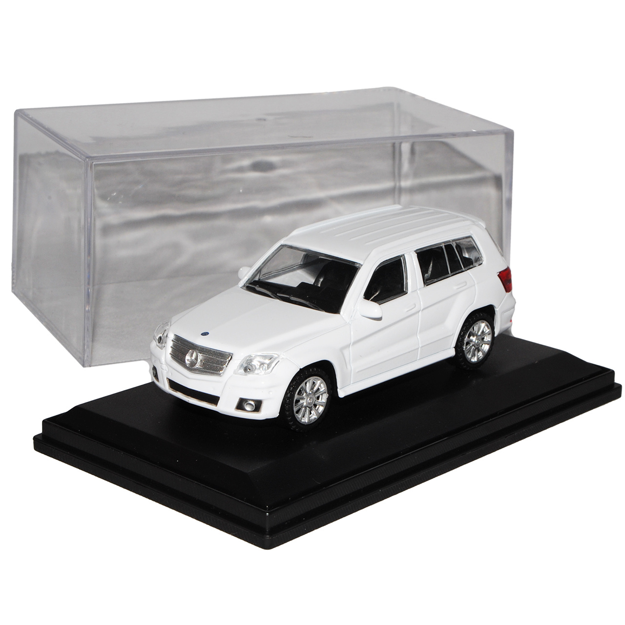 Mercedes-benz X204 Suv White 2008-2012 Pre-facelift With Base And Showcase 1/43 Modelcarsonline Model Car