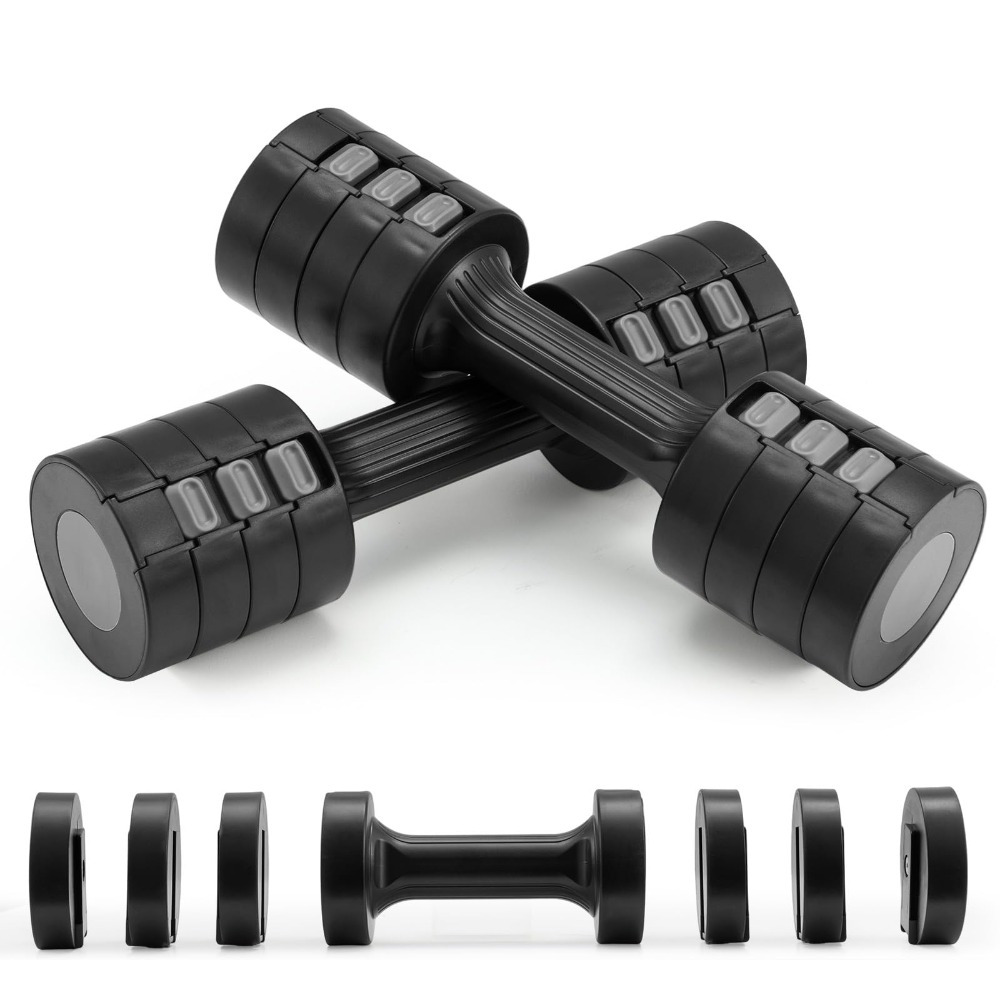 4-in-1 Adjustable Dumbbell Set For Women, Non-slip, Dumbbell Pair For