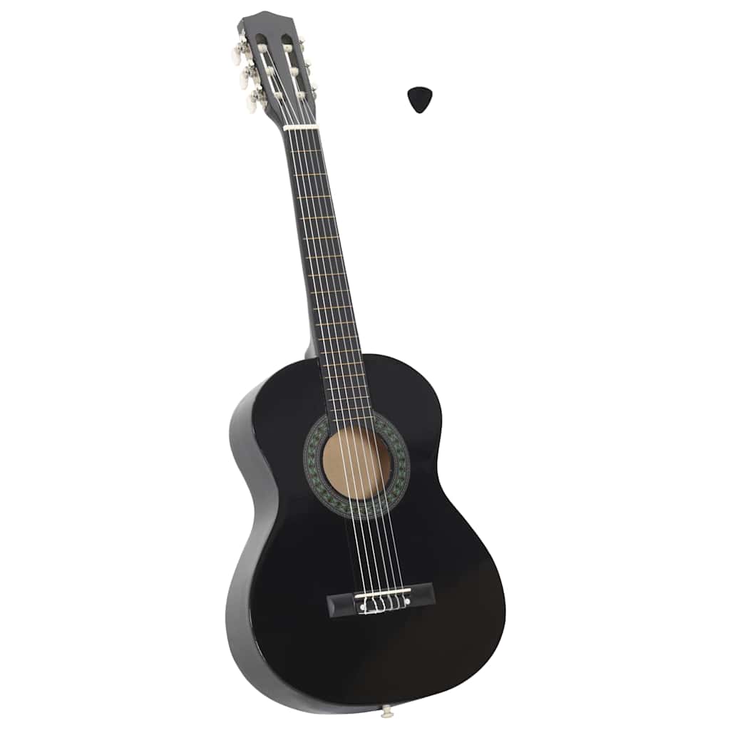 Classical Guitar For Beginners, Kids, Amateur Musicians, Concert Guitar, String Instrument, Black, 1/2 Size, 34