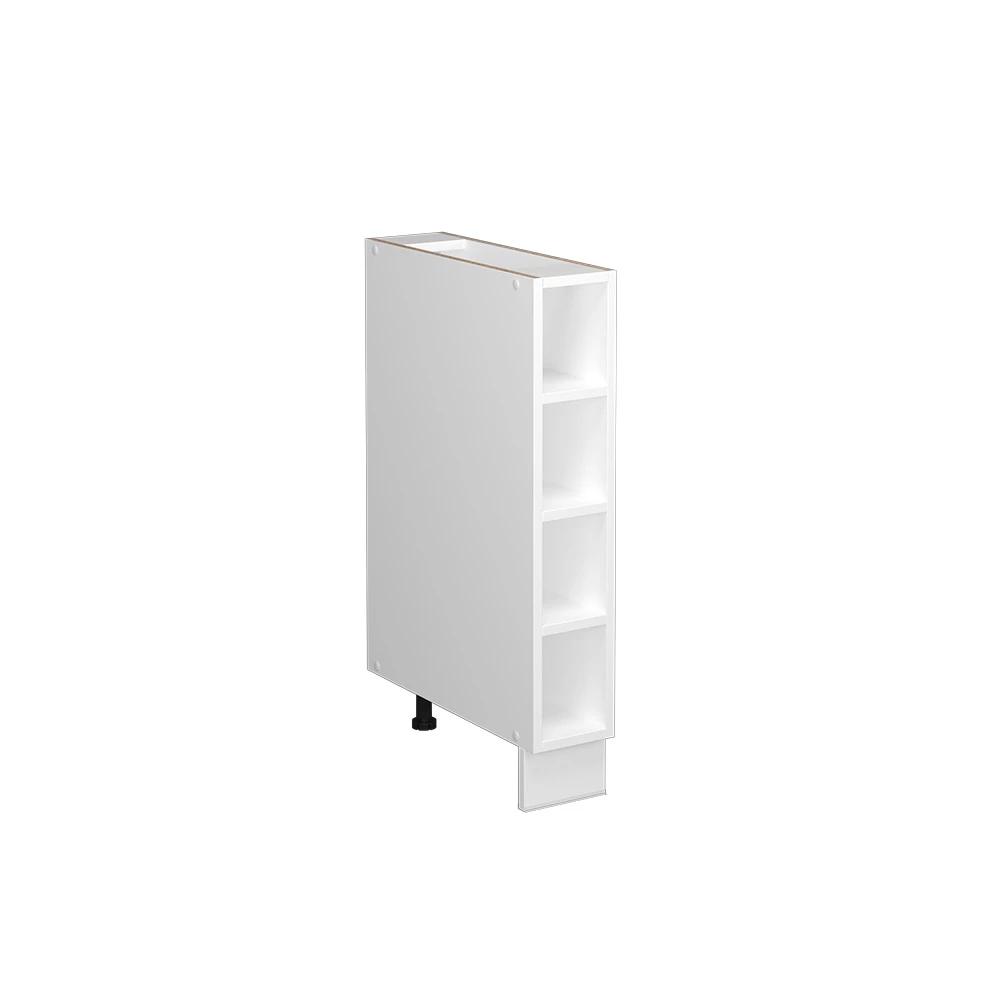Fame-line White Kitchen Shelf, 15 Cm, Without Worktop, Open Kitchen Cabinet, Base Cabinet, Kitchen Furniture, 16 Mm Particle Board