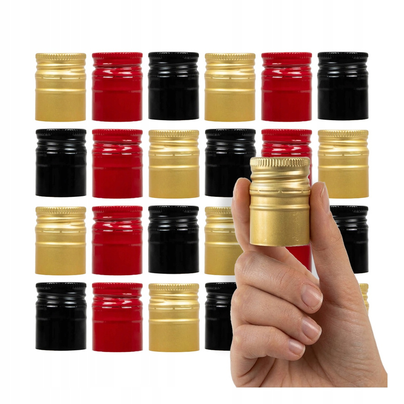 50x Screw Cap Screw Caps For Bottles Fi 28x38 Aluminum Caps For