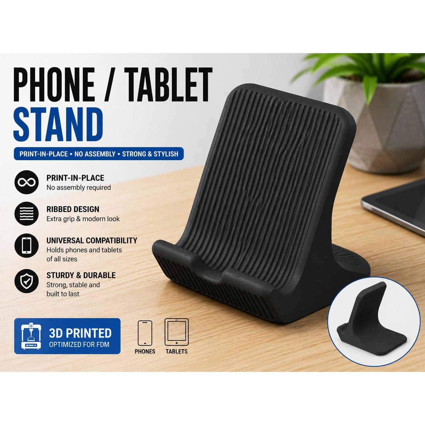 Image of Premium Universal Smartphone And Tablet Holder - Ergonomic Non-slip Matte