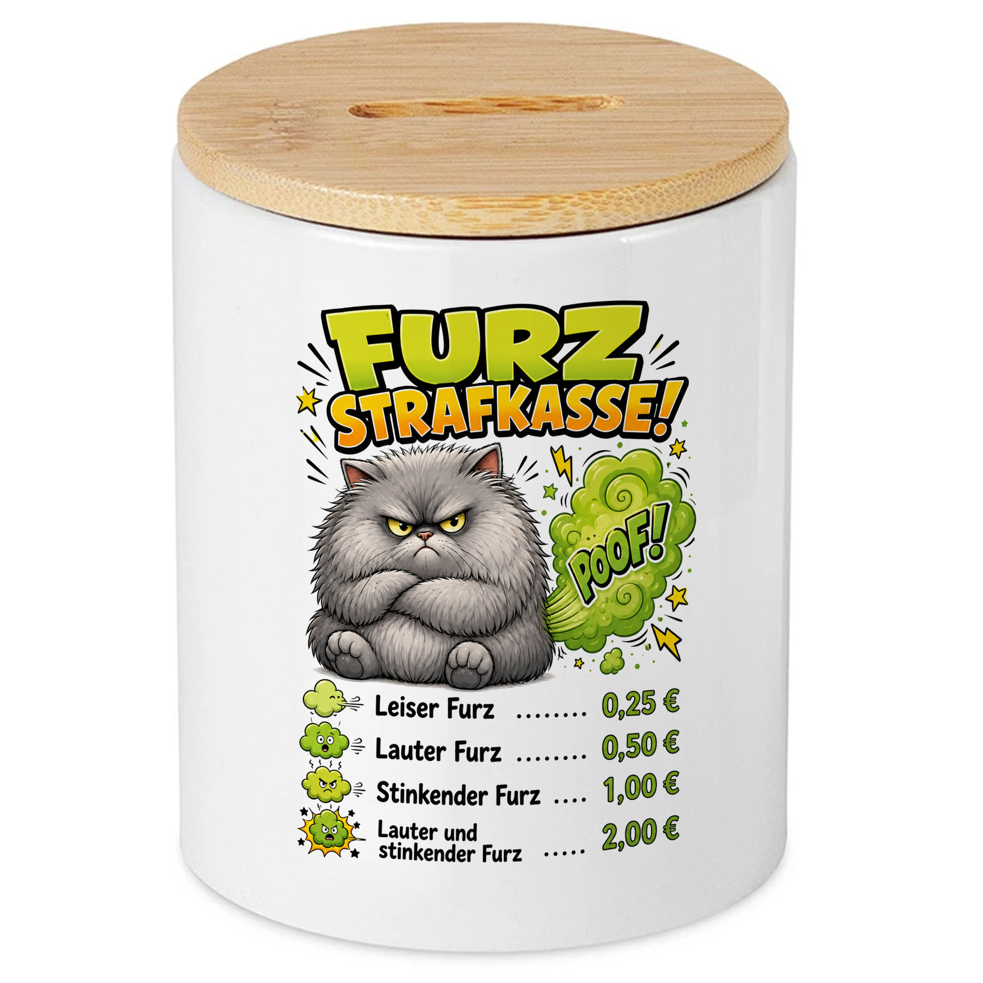 Image of Funny Fart Penalty Piggy Bank With Cat, Humorous Money Gift For , Piggy Bank For Birthday, Wish