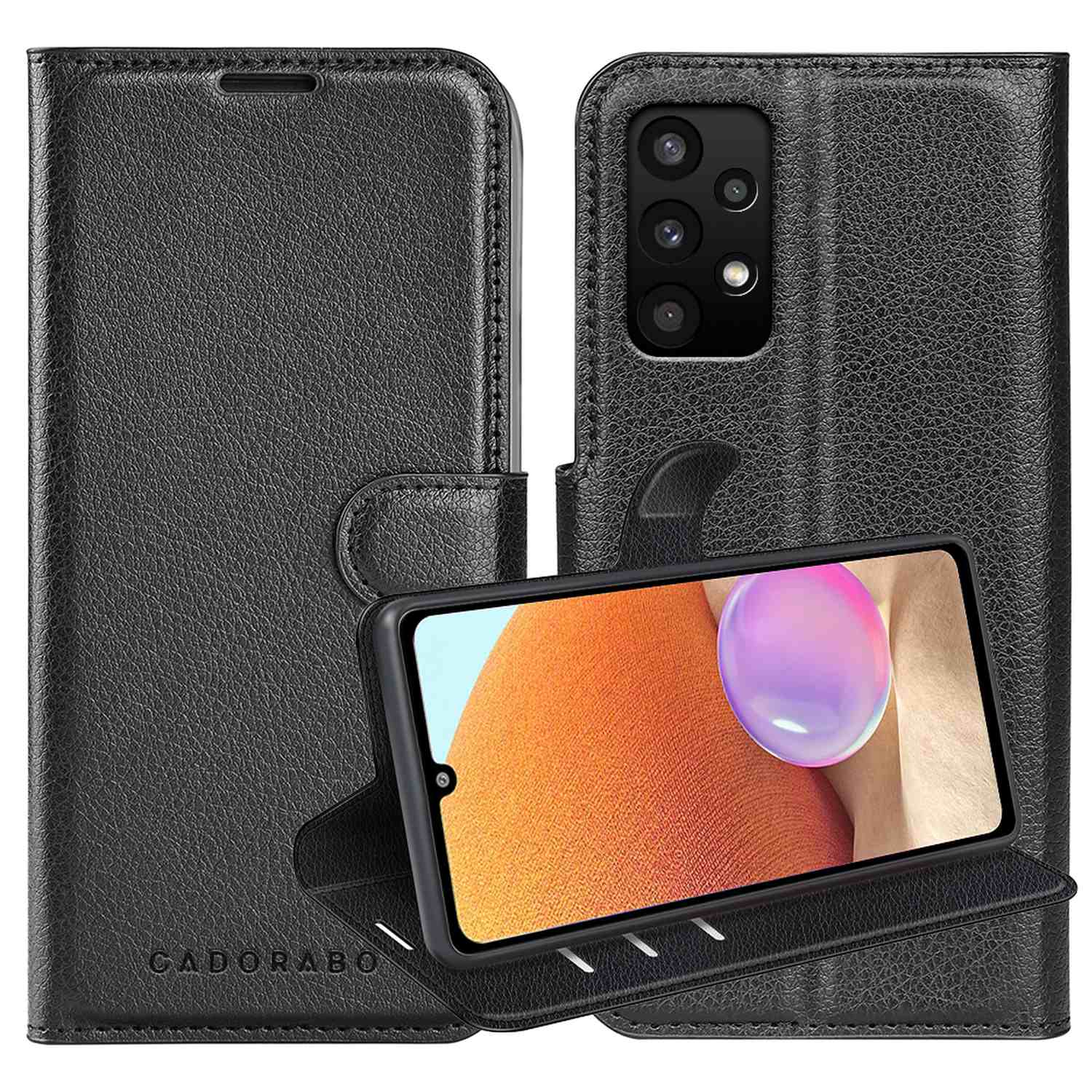 Image of Compatible For Galaxy A32 4g Case Protective Cover With Magnetic Closure, Stand Function And Card Slot Flip Case Cover Case Phone Case Book Bag