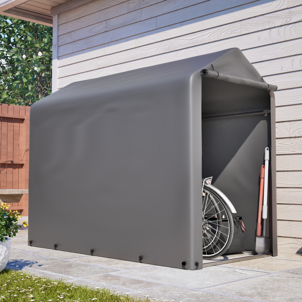 Image of 187x100x160 Cm With Powder-coated , 170g Pe Tarp, Uv-resistant, Zipper & Snap Button, Versatile For Bikes, Motorcycles & Garden Tools, Outdoor Use