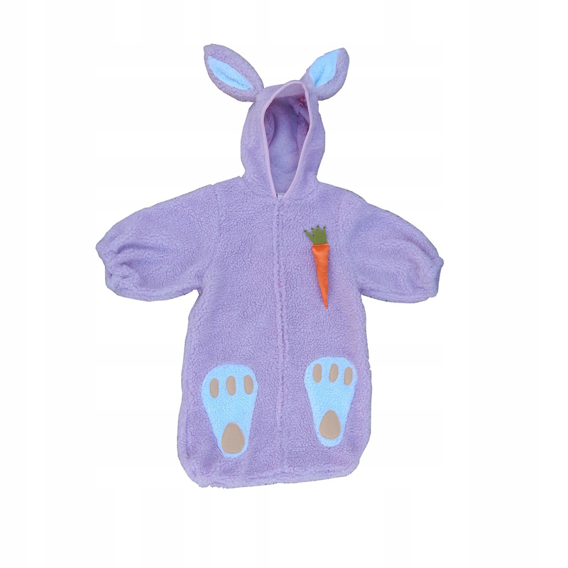 Konfetti Modelle 3D Vreća za spavanje i kostim zečića za kolica, krevetić, za novorođenčad do 12 mjeseci, svijetlo ružičasta, zatvaranje patentnim zatvaračem, duljina 70 cm