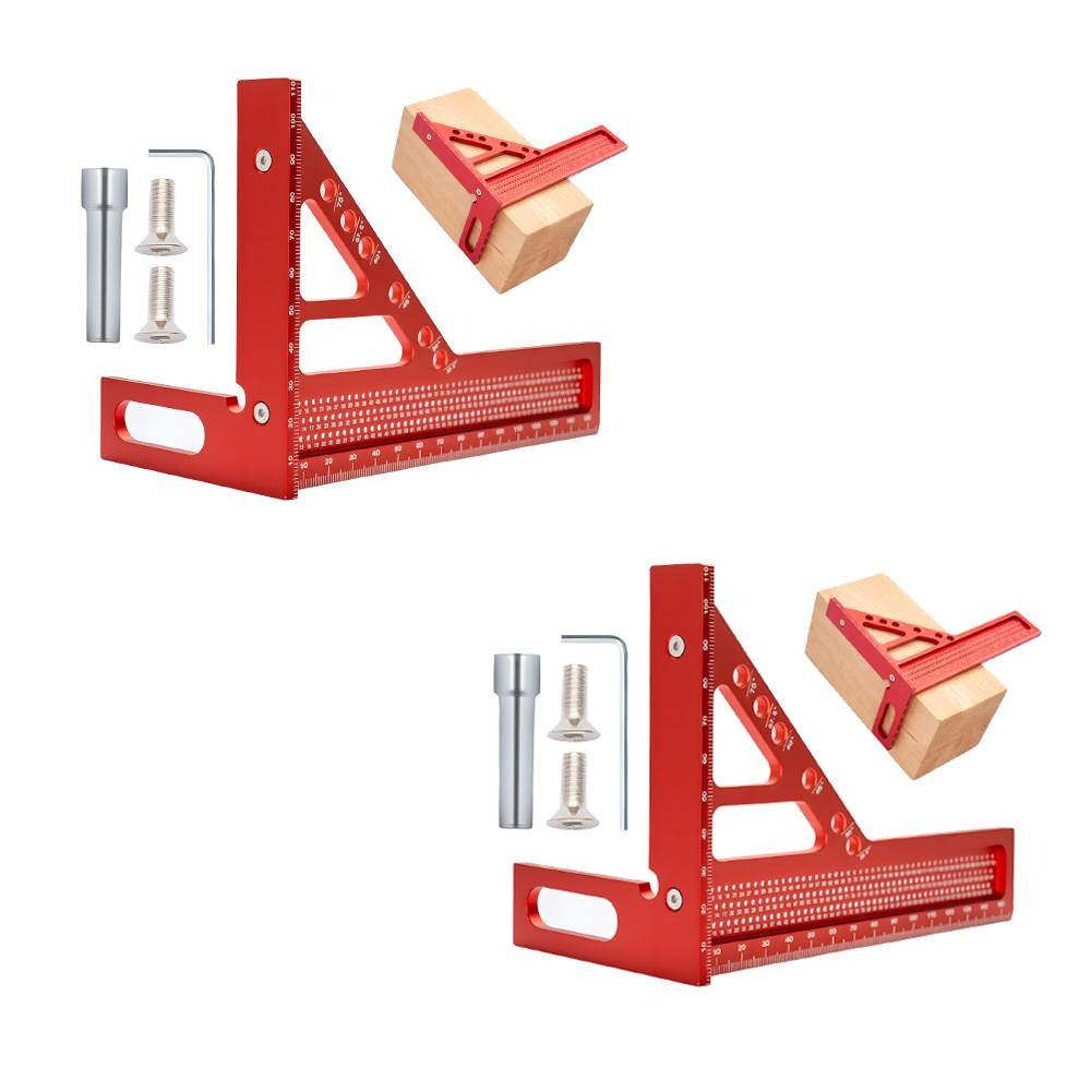 2pcs Angle Multifunctional Angle Measurer 22.5°–90°, Angle & Marking Gauge, Precise Measuring Tool For Wood, Building & Diy Work