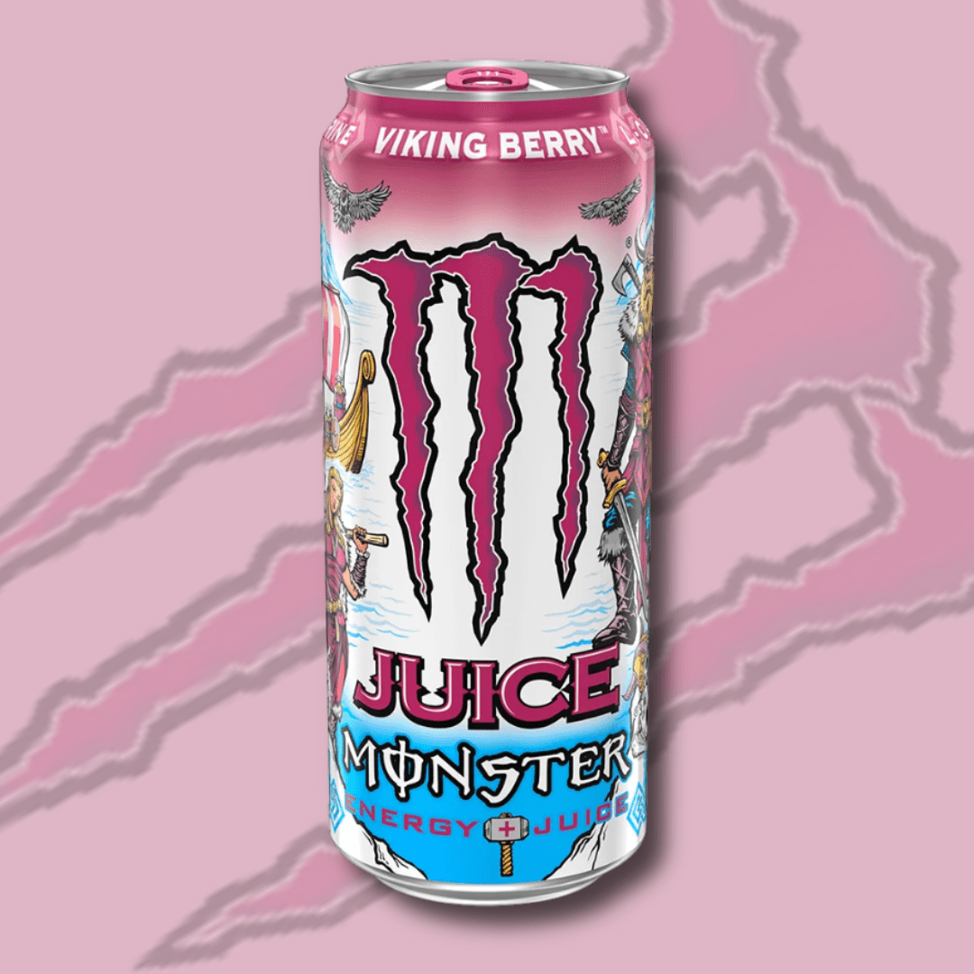 E-shop Monster Energy Juice Viking Berry – Fruchtiger Energy Drink mit Beeren- & Apfelgeschmack, Mit Koffein & Vitaminen, 473 ml Dose