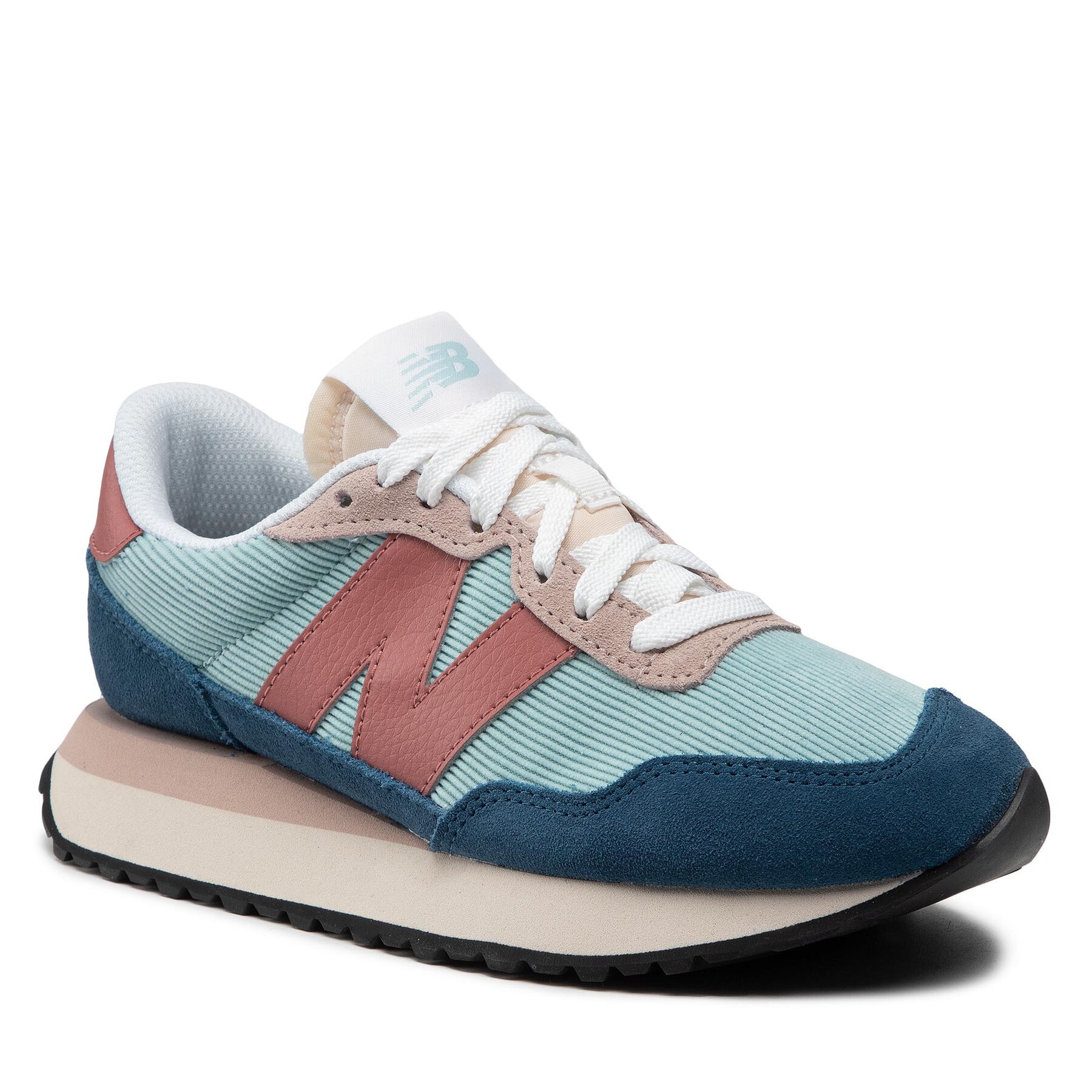Image of New Balance 237 Washed Henna With Washed Henna Sneakers, Model Ws237wa1, Women's Road Running Shoes, Multicolor, Upper Made Of Cowhide Leather, Comfortable Premium Everyday Footwear