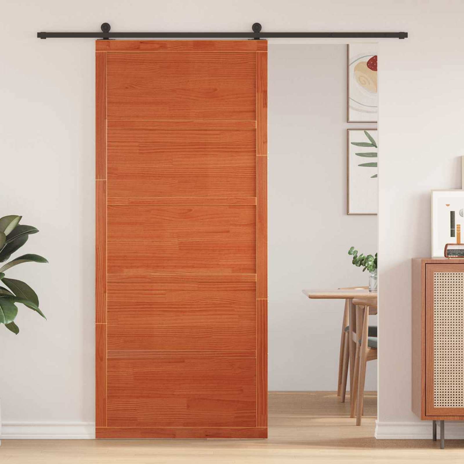 Image of Barn Door Door Made Of Solid Pine Interior Door Living Room Door Wooden Door Rectangular Door Modern Door Rustic Interior Door Sliding Door Front Door For Furniture