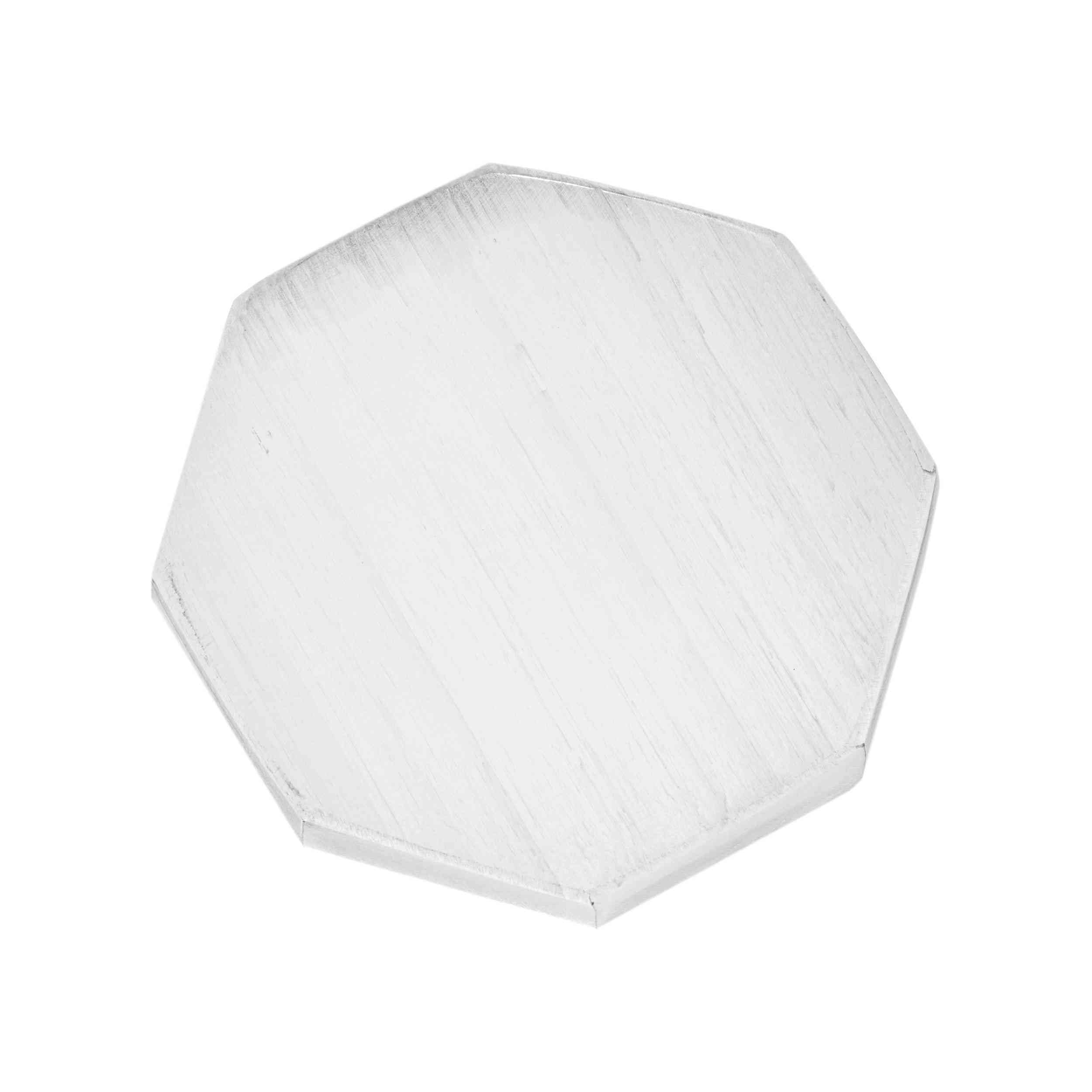 Image of Klaus Selenite Charging Plate Octagon 8x7.5 Cm - For Gemstone Charging, Reiki & Spiritual Cleansing, Ideal For Meditation, Shui &