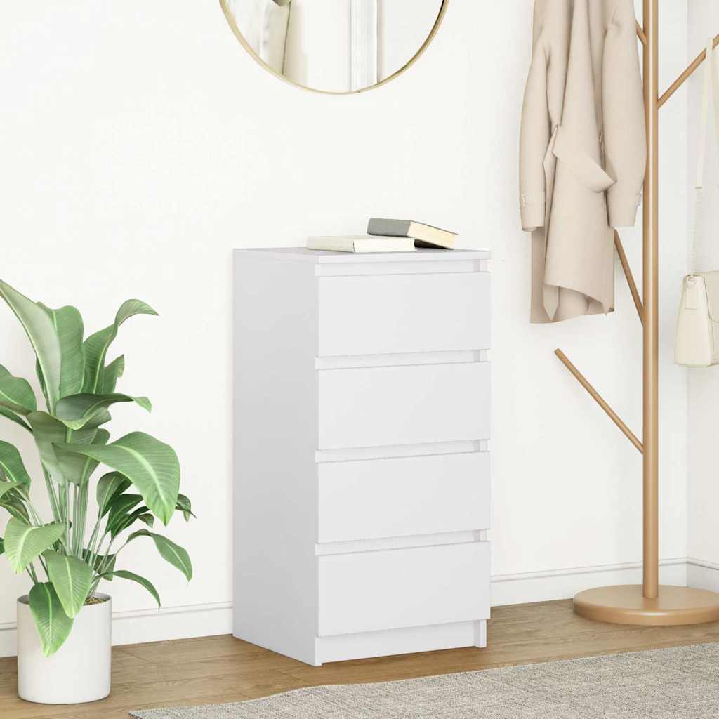 Image of Vidaxl Sideboard White 37.5x35x76 Cm Wood, Cupboard, Cabinet, Hallway Cabinet, Sideboard, Kitchen Cabinet, Living Room Cabinet, Living Room Furniture