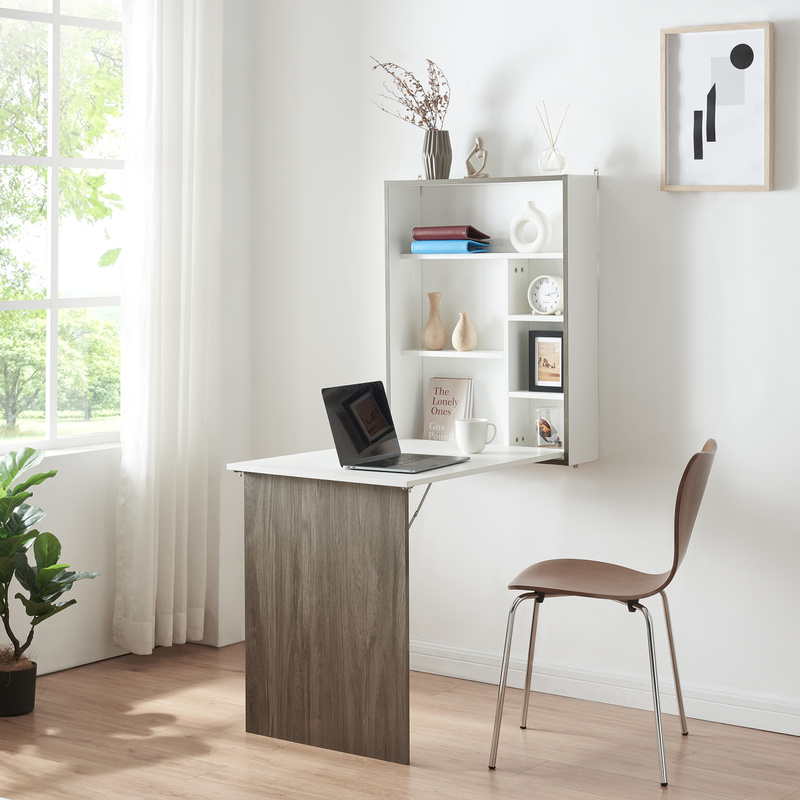 Folding Table White / Wood Look
