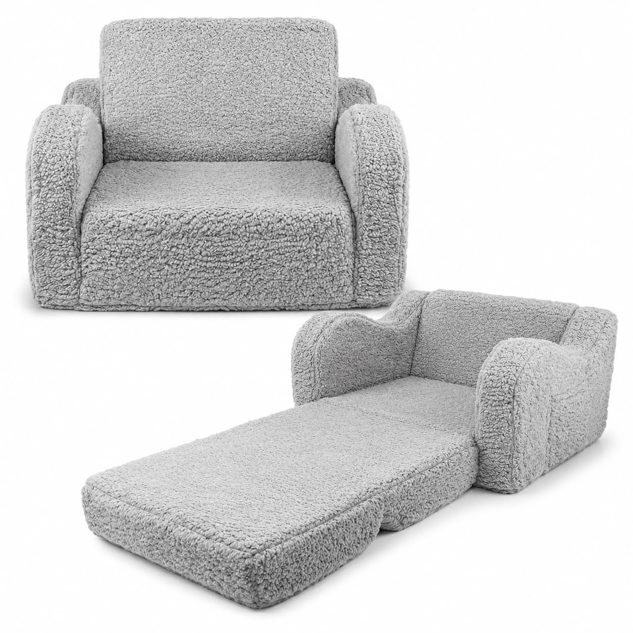 TEMU 2-in-1 Small Sofa Bed Convertible Sofa Couch Floor Chair With Removable Washable Cover Folding Sofa Bed For Birthday, Christmas