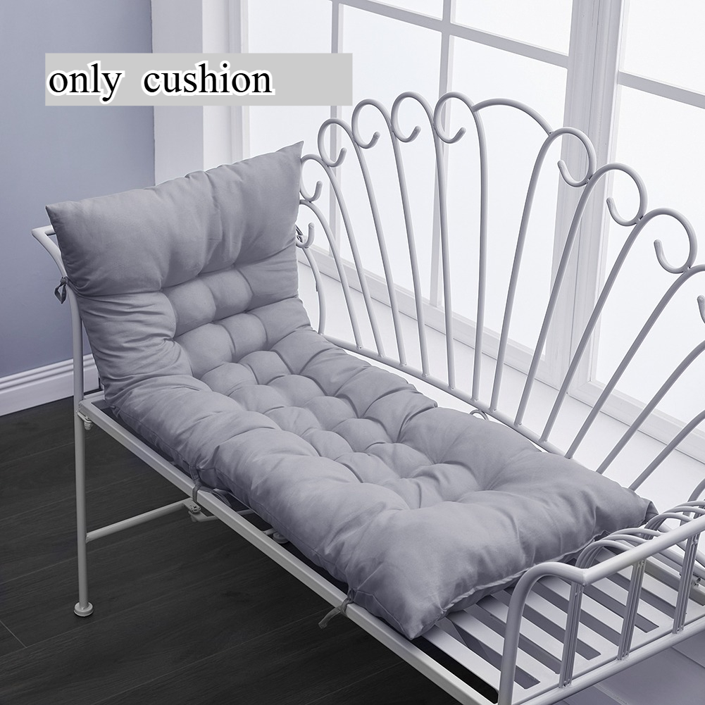 TEMU 1pc Thickened Seat Cushion, Grey/black, 40*110*8cm, Suitable For Rest Lounge Chairs And Long Benches-image-55938727813189