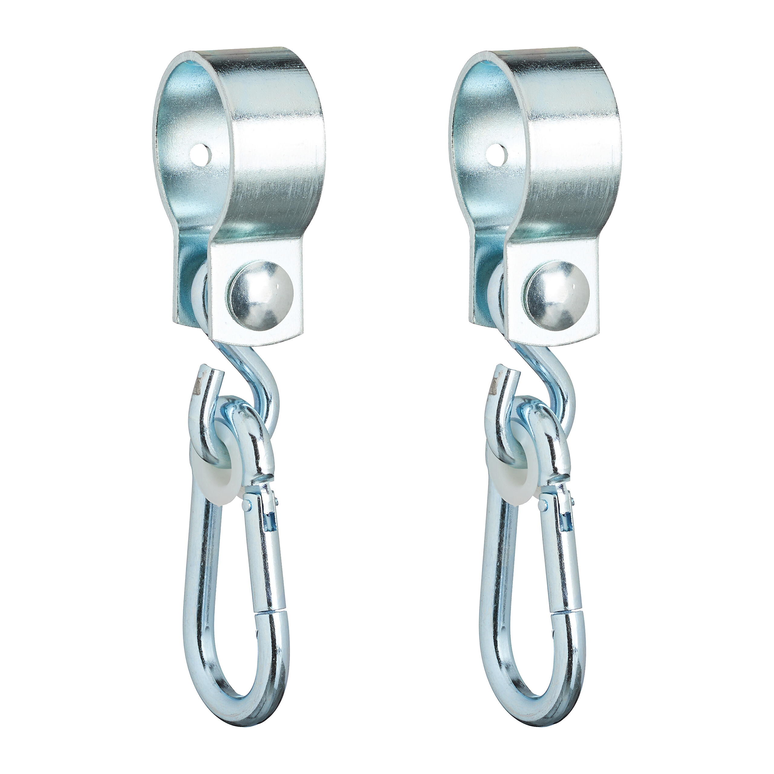 2 X Swing Hooks In Silver - Ø50 Mm