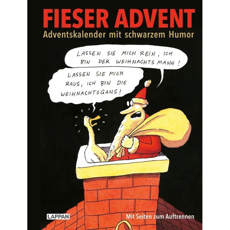 Image of Fiendish Advent - Black Humor Advent Calendar Book With Tear-away Pages - Bernd Gieseking - Book - Naughty Pictures - 112 Pages - German - 2024 - Lappan Verlag - Ean 9783830321880
