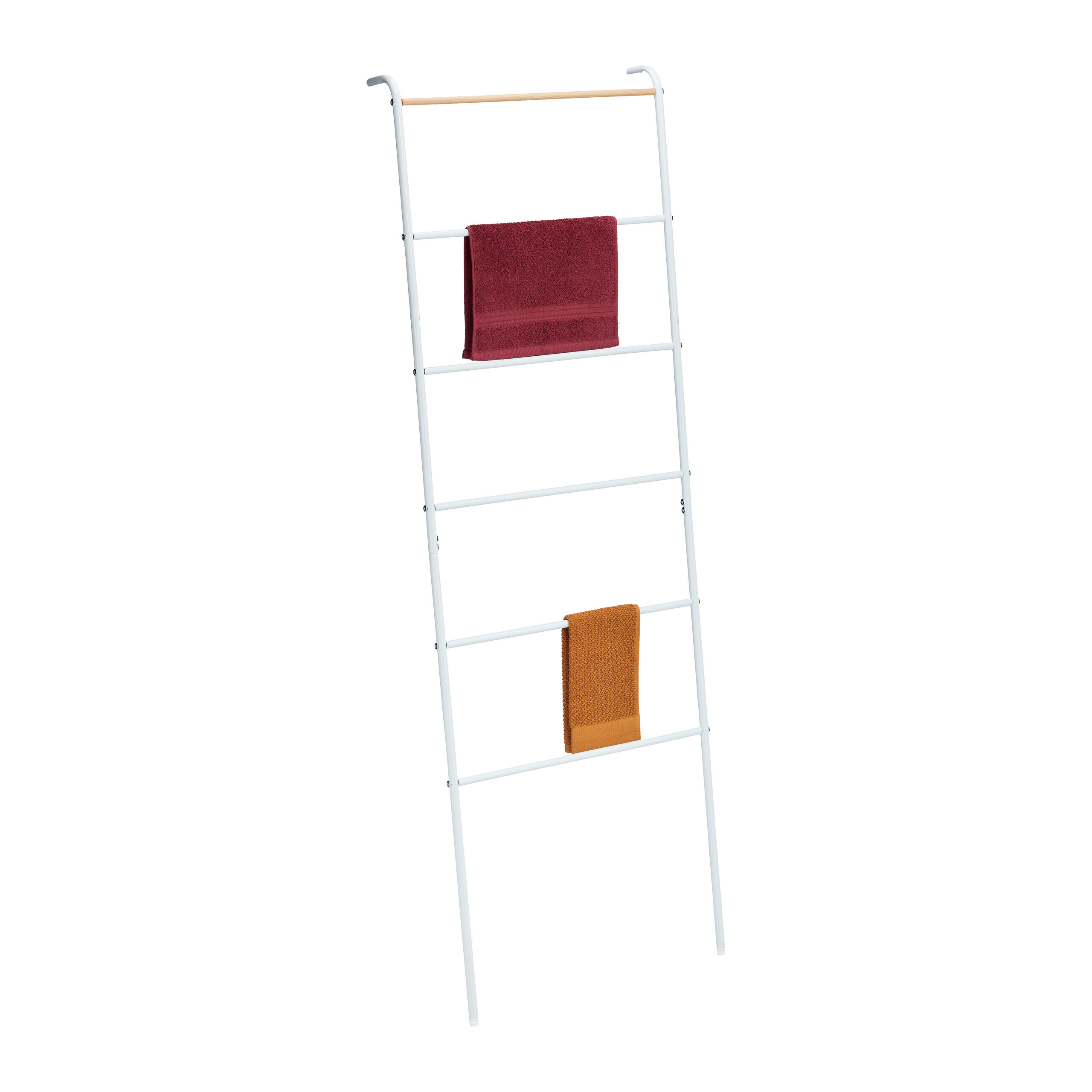 White Towel Ladder - (w)55.5 X (h)160.5 X (d)10 Cm