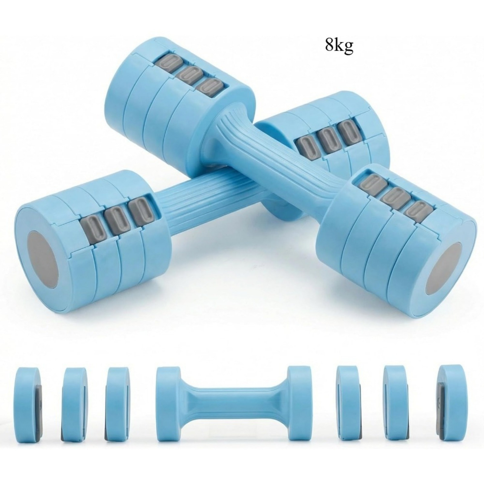 8kg Single Adjustable 4-in-1 Dumbbell Weight Plate, Multi-grade Detachable Dumbbell Piece For Home Strength Training