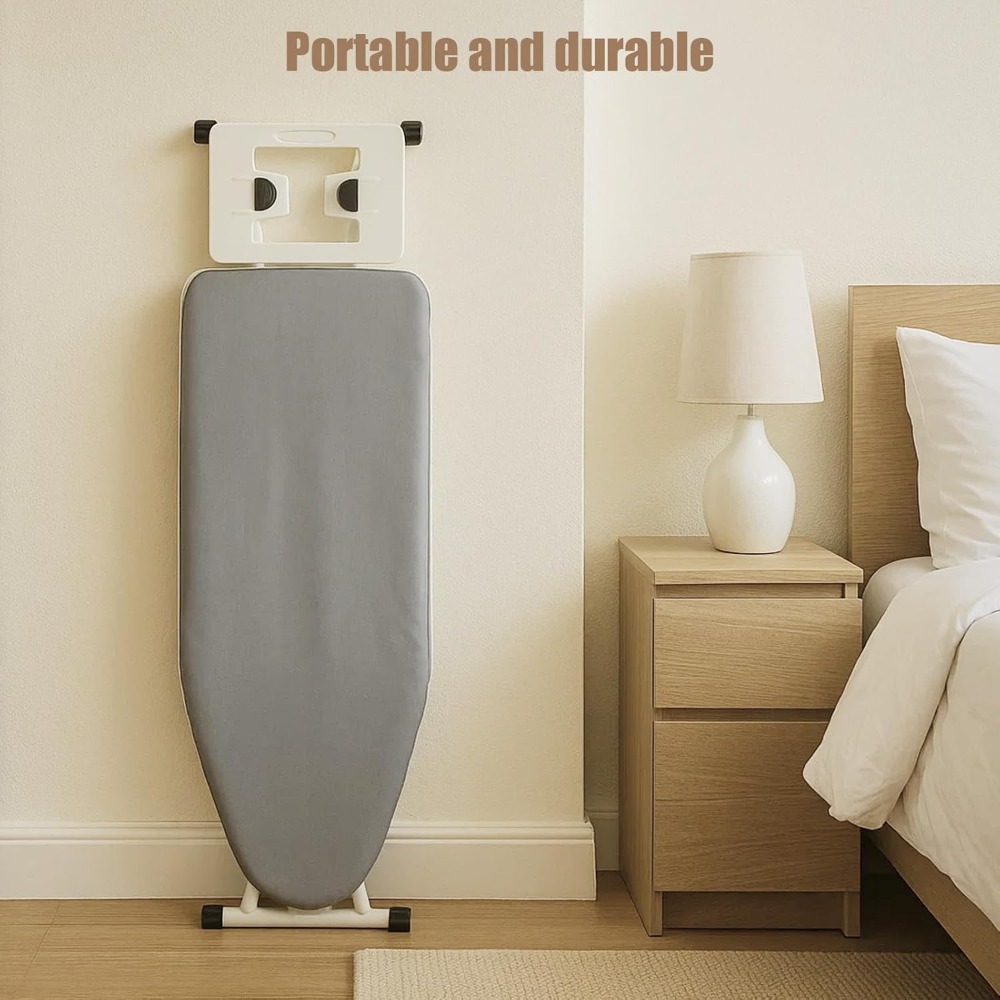 adjustable folding ironing board metal frame reinforced household ironing table portable for living room no battery required details 8