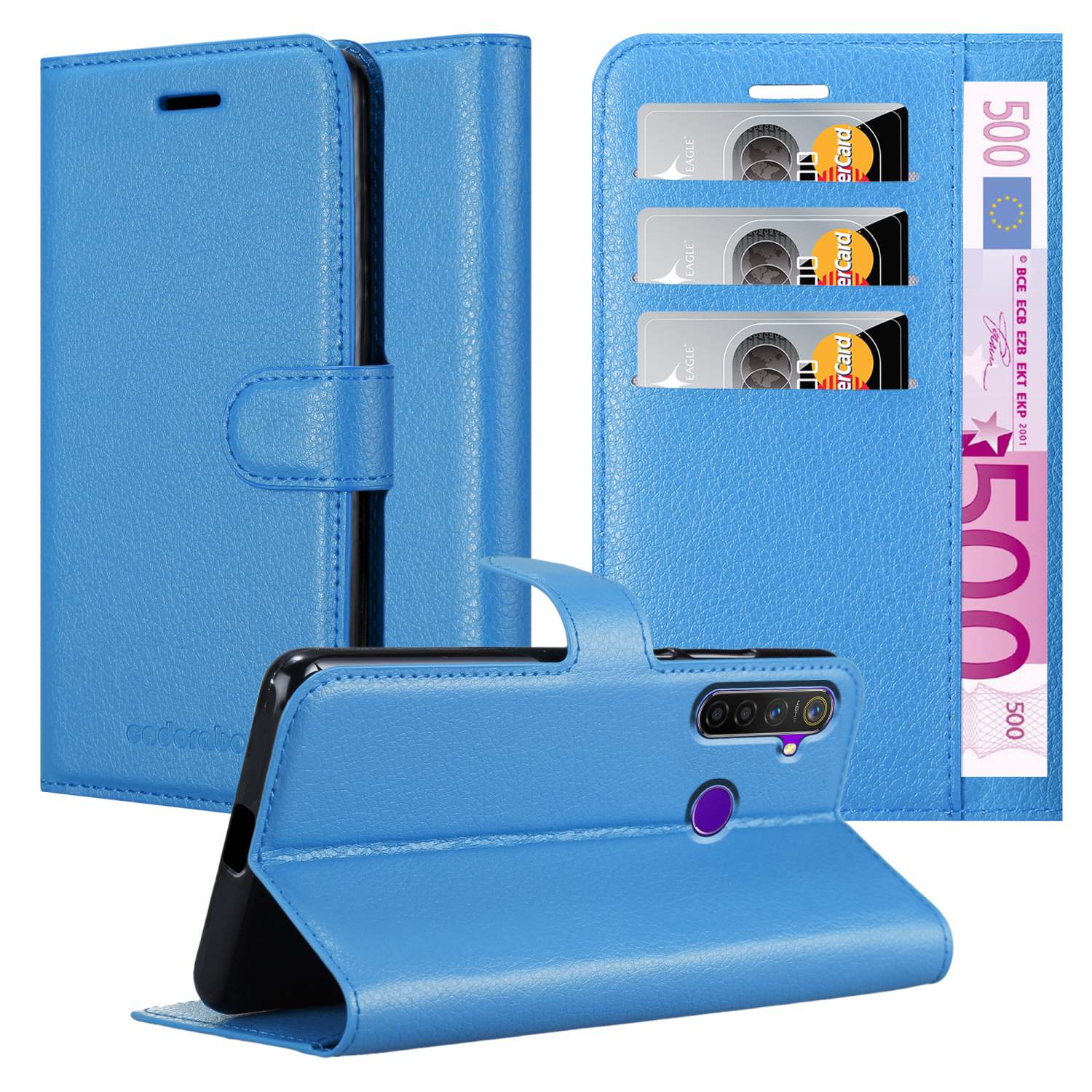 Image of Compatible With 5 / 5i / 6i / C3 Case Protective Cover With Magnetic Closure, Stand And Card Slot Flip Case Cover Case Phone Case Book Bag