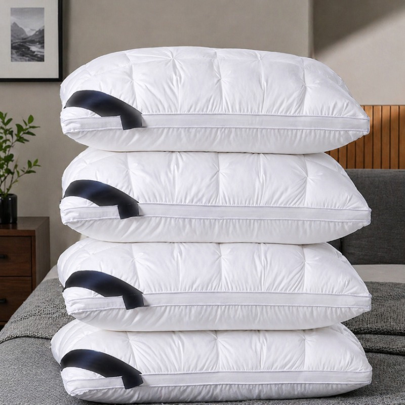 4pcs 5     premium non collapsible pillow core soft breathable machine washable   for home bedroom daily rest    