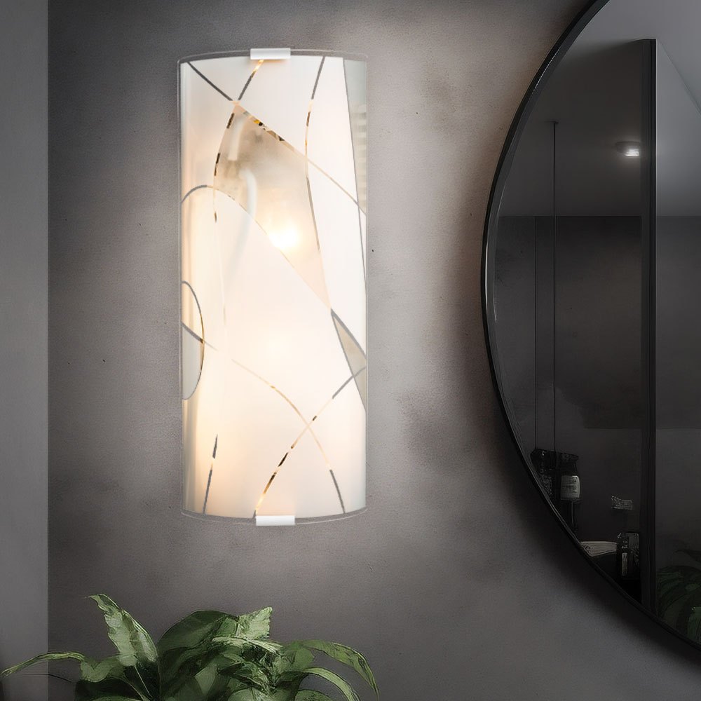 Image of Wall Sconce Hallway Lamp Staircase Light Led Wall Lamp Bedroom Light, Chrome, Frosted Glass, 2x 3w 2x 320lm Warm White, Wxh 15x36 Cm