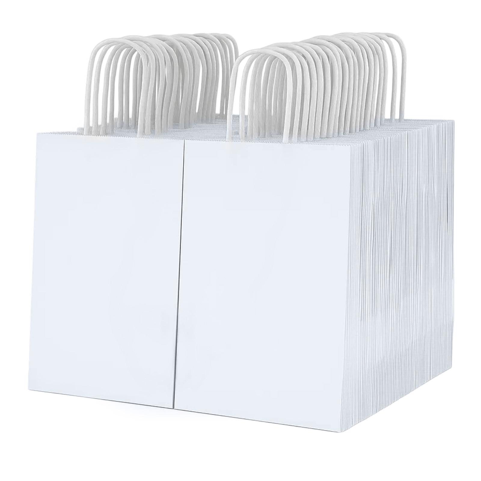 TEMU 100 Stück Papiertüten mit Griffen – Geschenktüten für Partys, Hochzeiten, Feiern und tägliche Verpackung, Papier Tragetaschen