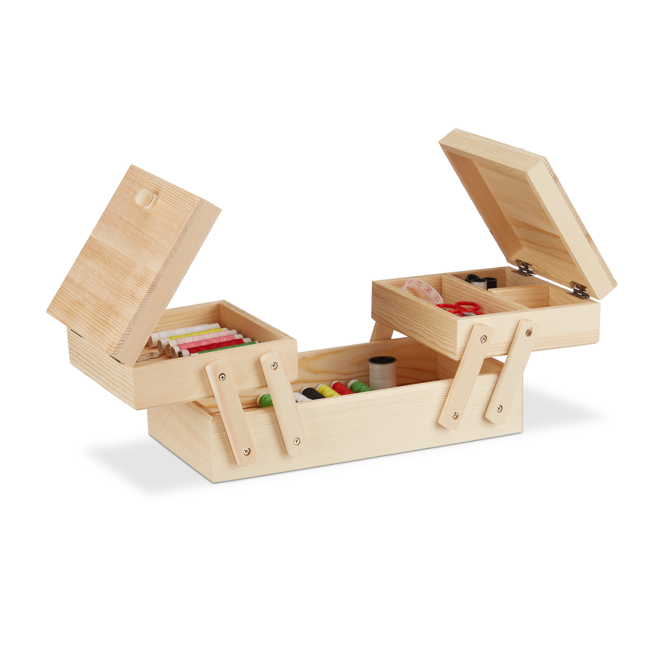 E-shop Nähkästchen in Natur - (B)26x (H)12 x (T)15.5 cm