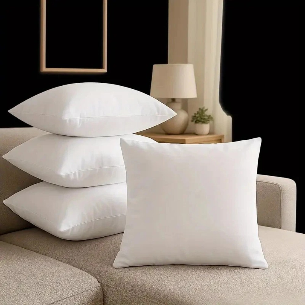 hotel grade premium brushed fabric   pillow inserts 35x55cm 45x45cm 50x50  4 6 8 pack fluffy firm down alternative filling decorative throw cushion cores for 30x50cm 40x45cm 45x45cm pillowcases suitable sofa bed   decor