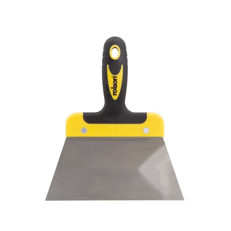 TEMU 170mm Heavy Duty Scraper With 175mm Carbon Steel Scraper Ergonomic Soft Cushion Grip Handle For Wallpaper Removal Paint Stripping And Scraping