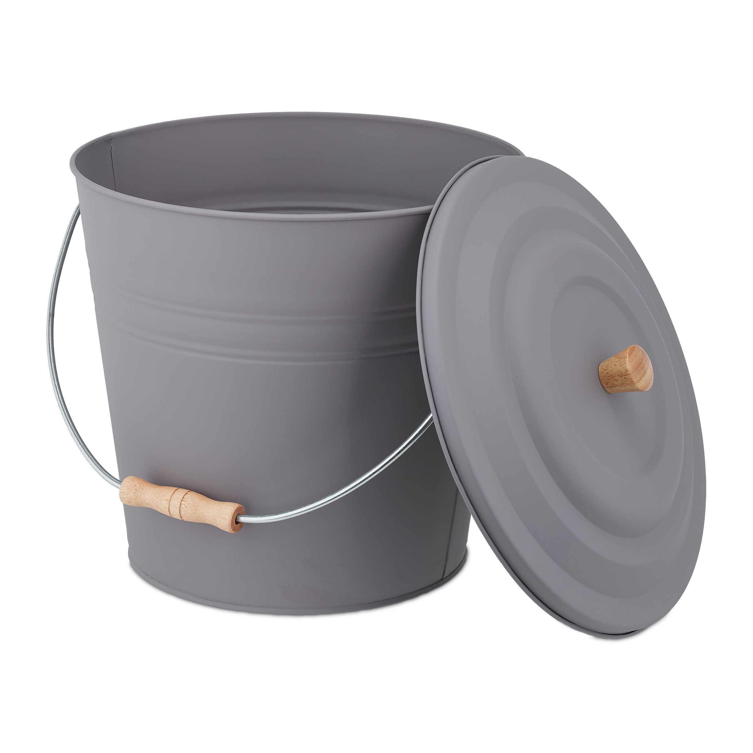 Ash Bucket In Gray - 12 L