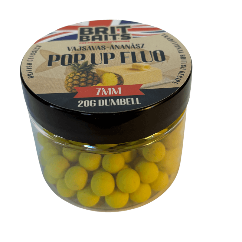 Image of Britbaits Pop Up Fluo Vanille-ananas 7 Mm
