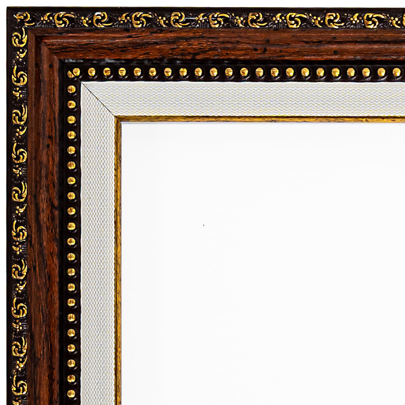 Image of Elegant Walnut Display Frame For Art | 40x50cm Polystyrene Mount | Modern Profile 2.3cm Height, 3.5cm Width | Durable Construction With Easy Artwork Mounting