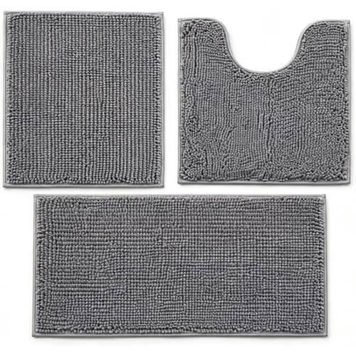 3pcs non slip bath mat set soft plush bathroom rugs with u shaped toilet mat for home