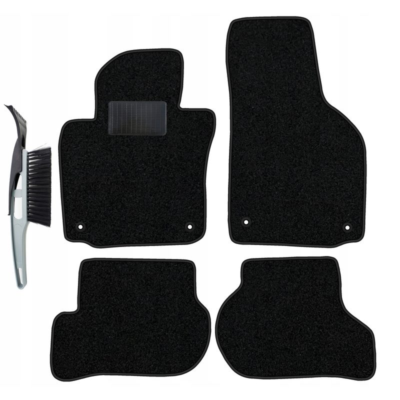 Velour Car Mats Set Compatible With Golf V 2003-2009