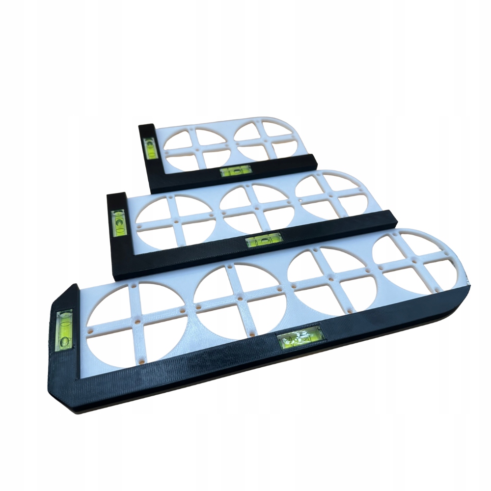Image of Set Of Templates For 68 Cans - Patterns For 2/3/4 Hole Sockets, 71 Mm , Precise Tracing For Electrical Fittings, 3pcs.