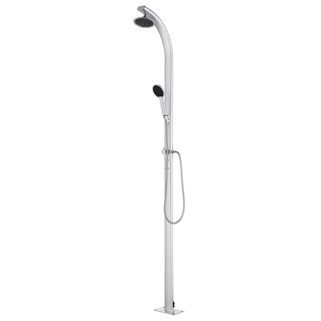 Image of Vidaxl Garden Shower Chrome- Knob Pool Shower Camping Shower Outdoor Shower Camping Pool Outdoor Shower Rain Shower Terrace 215cm Aluminum