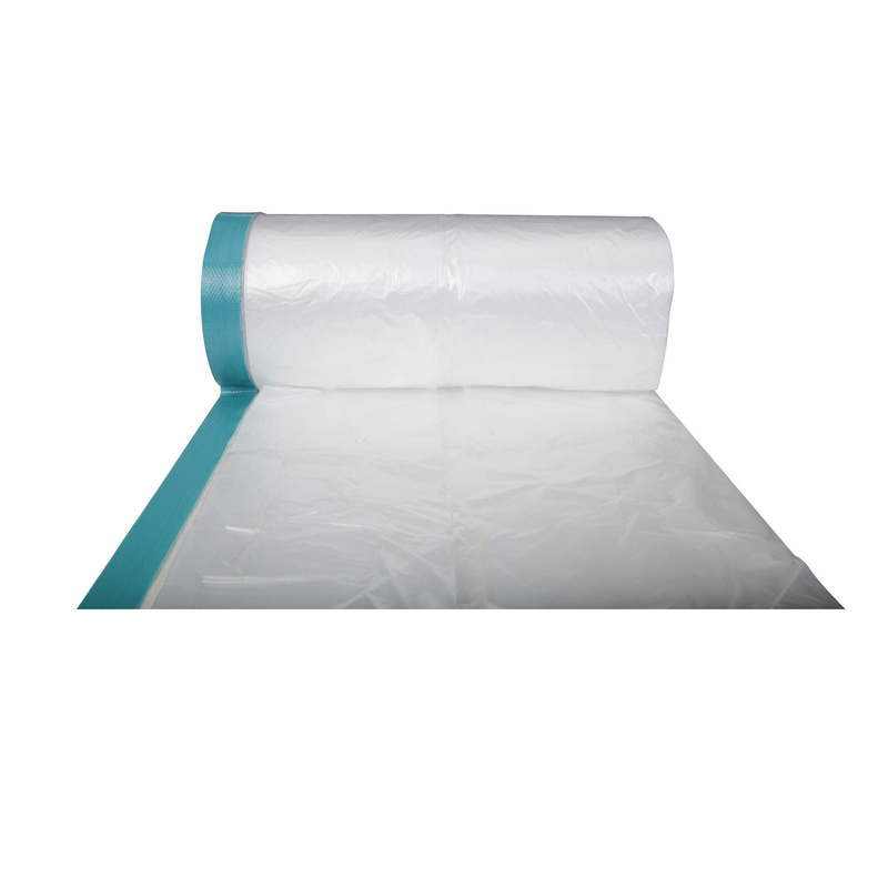 TEMU Gewebe-Kombi-Mask Klebeband hellblau mit HDPE Folie 7 my Rolle 1400 mm x 20 m