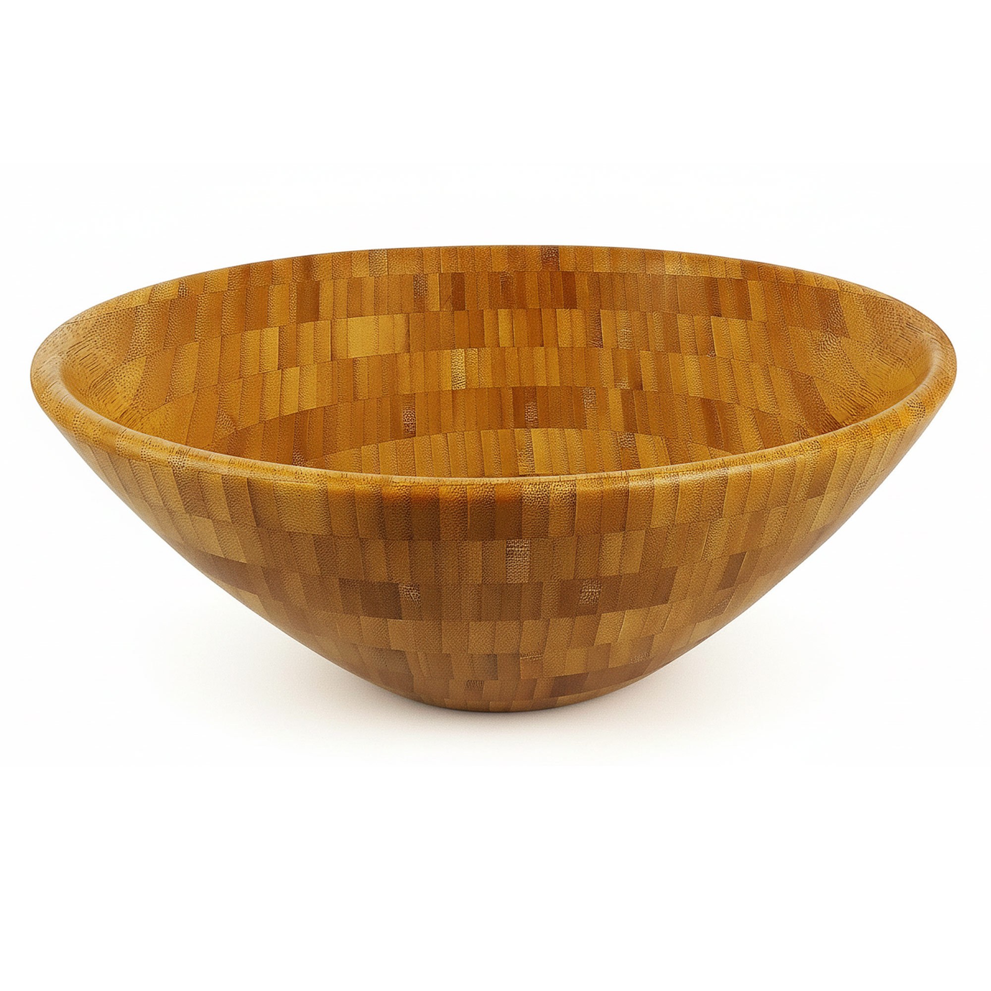 Image of Design Bowl Xl, Extra Large Bowl Made Of Thick Bamboo Wood, In Optics, For Fruit And Salad, Diameter: 35 Cm, Height: 15 Cm, Weight: 1.25 Kg