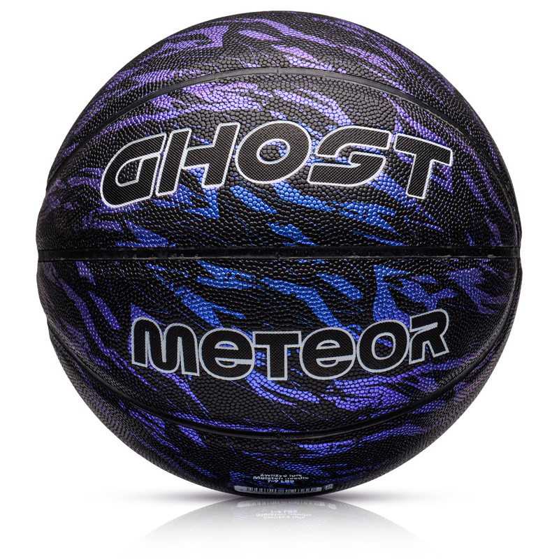 Image of Meteor 7 Blue, Reflective, Holographic Basketball, Ideal For Amateur And Professional Games, High-quality Pu, Visibility , Wide .