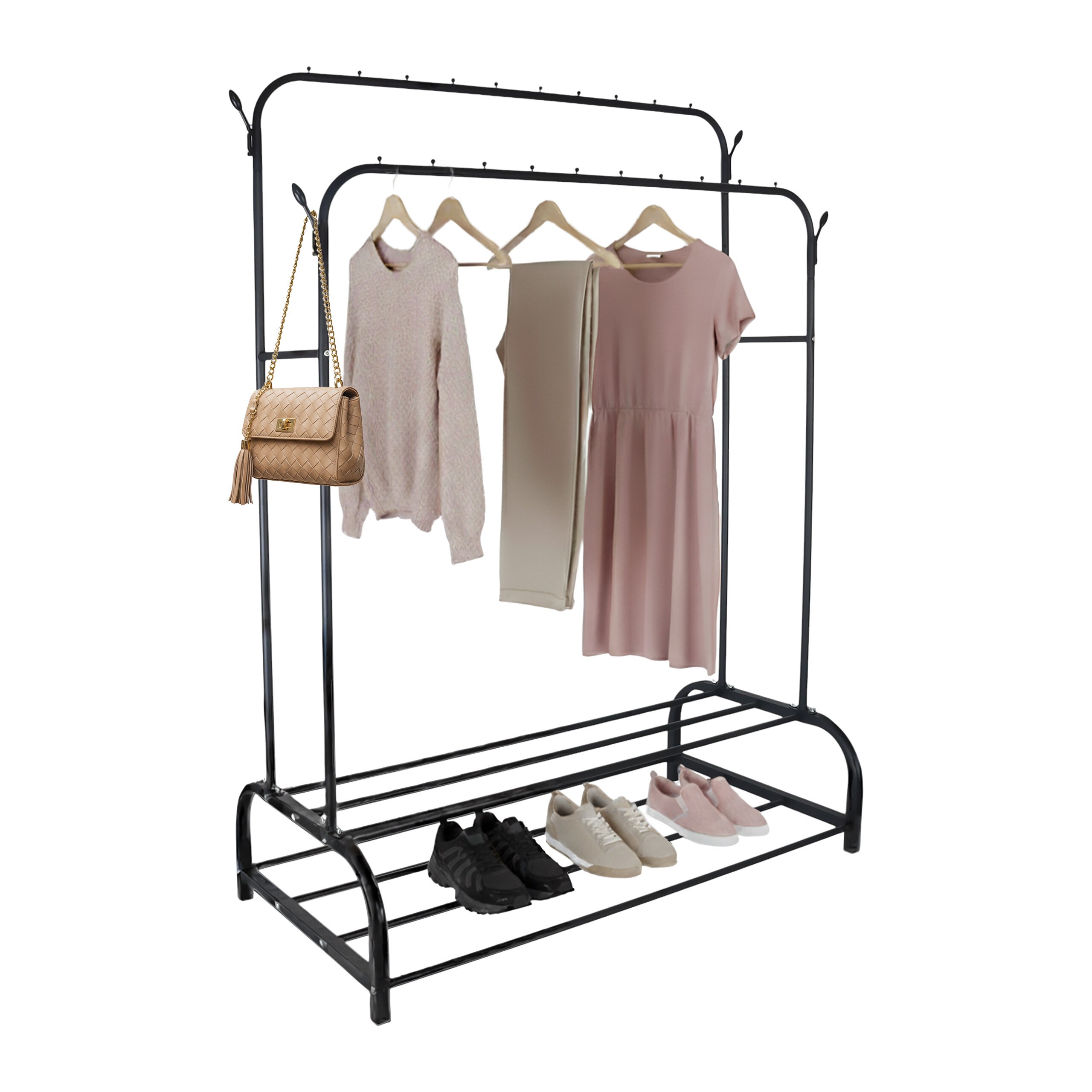 Clothing Racks In Black - (w)110 X (h)155 X (d)55 Cm