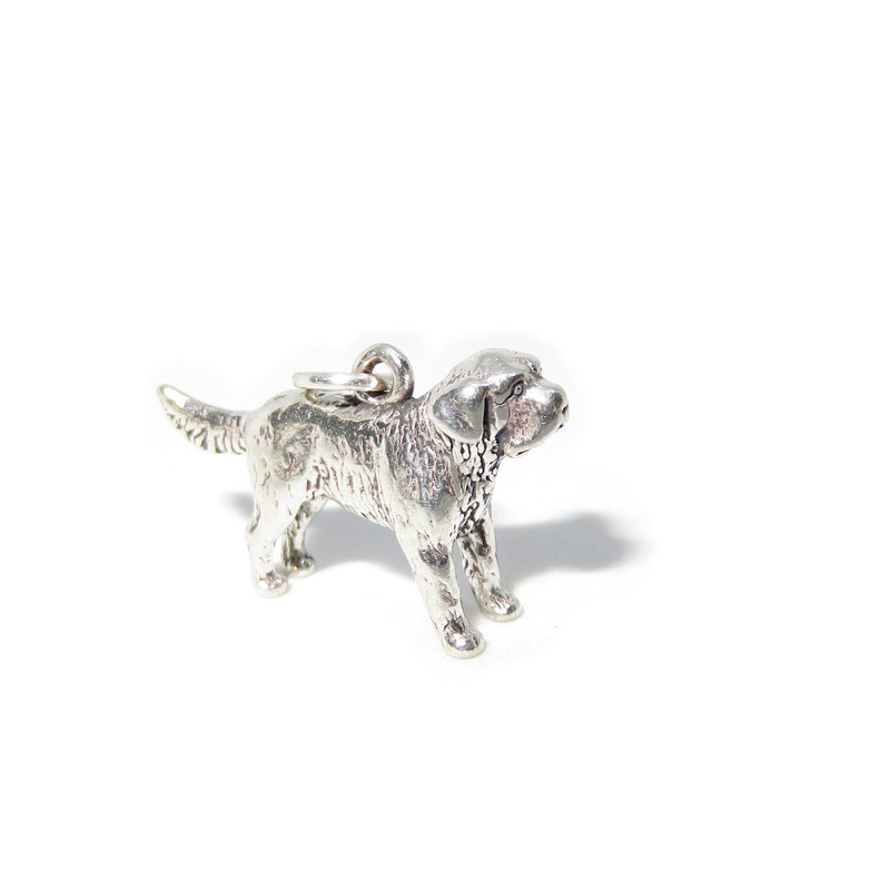 925 Sterling Silver Dog Charm, Pet Lovers Gift