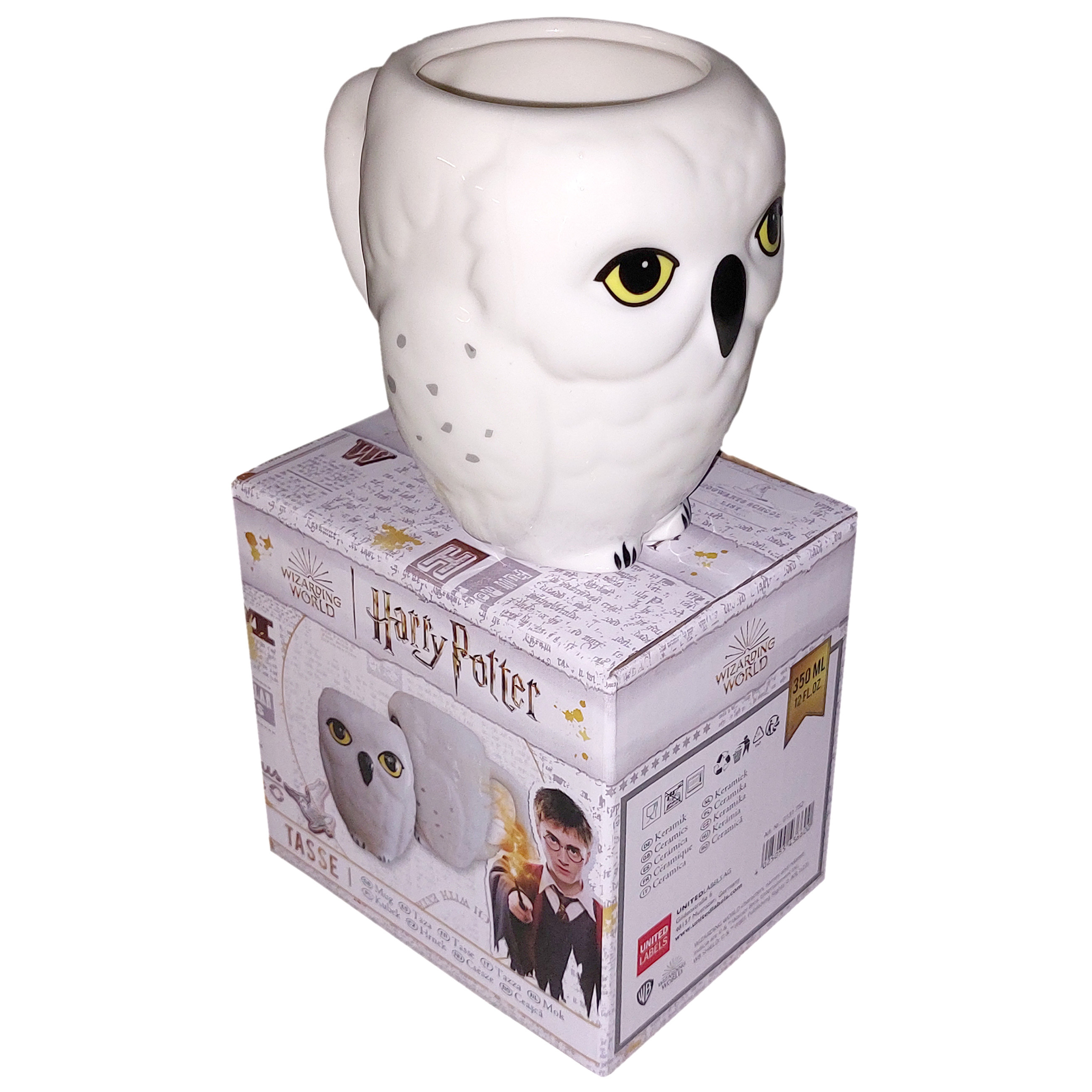 Harry Potter Mug In Gift Box - Hedwig Owl Coffee Mug Ceramic White 350 Ml